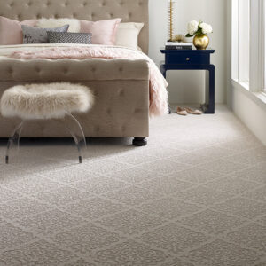 Carpet in bedroom | Luna Flooring Gallery in Deerfield, IL